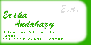 erika andahazy business card